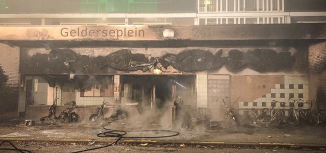 Fire in an apartment building in Arnhem